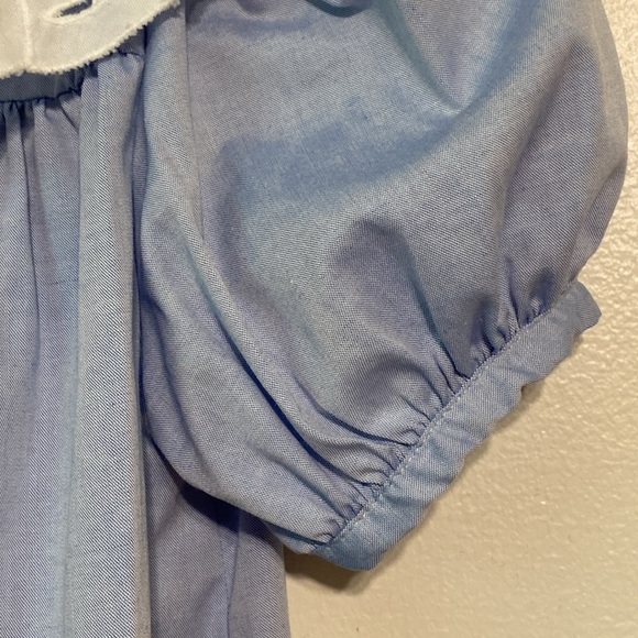 Chabre’ Vintage Peter Pan Lace Collar Blue Dress size 6X - Picture 5 of 14